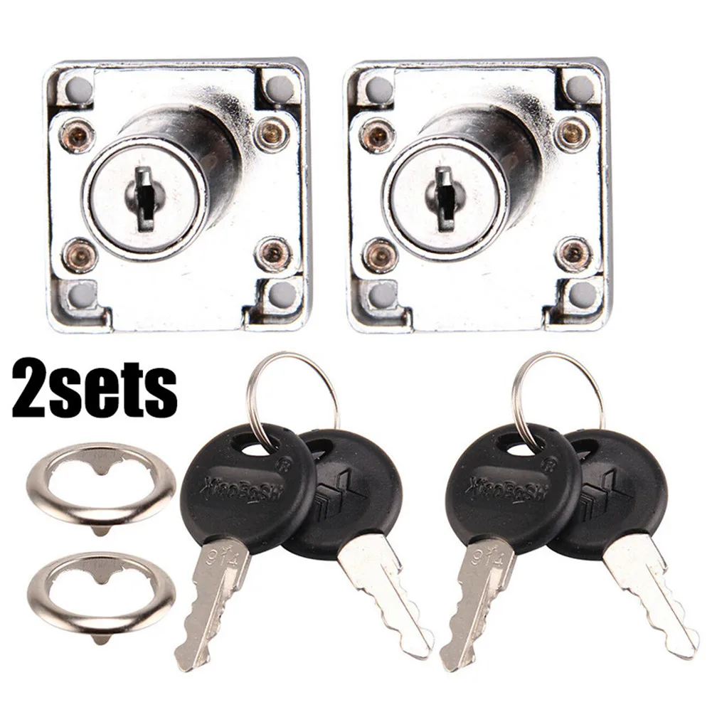 Furniture Hardware Cam Lock - 2pcs Steel Cam Drawer Lock Door
