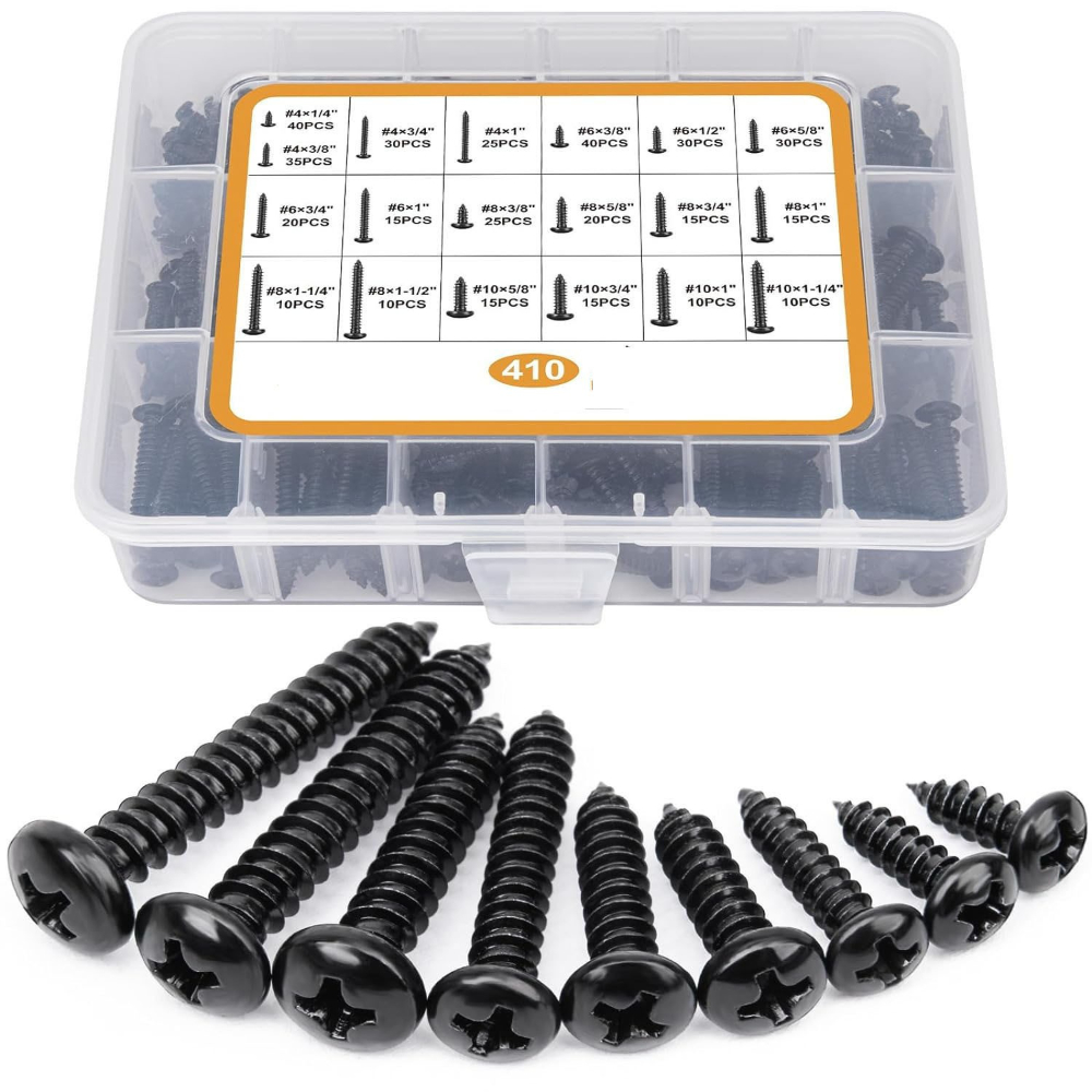 410pcs Carbon Steel Black Cros - Furniture Screw Type ulasan dan harga