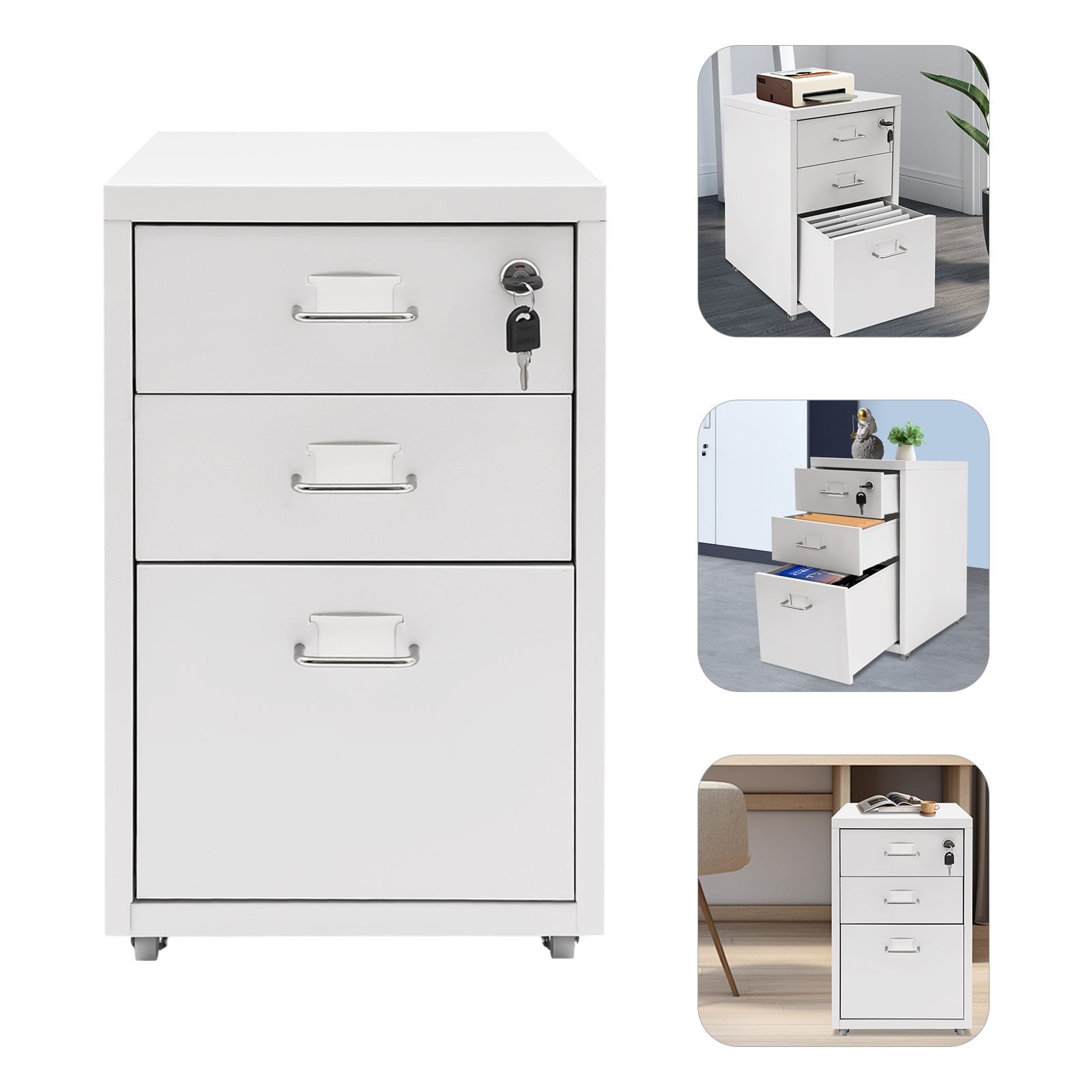 3 Tiers Rectangular Steel Vert - Office Furniture Hardware ulasan dan harga