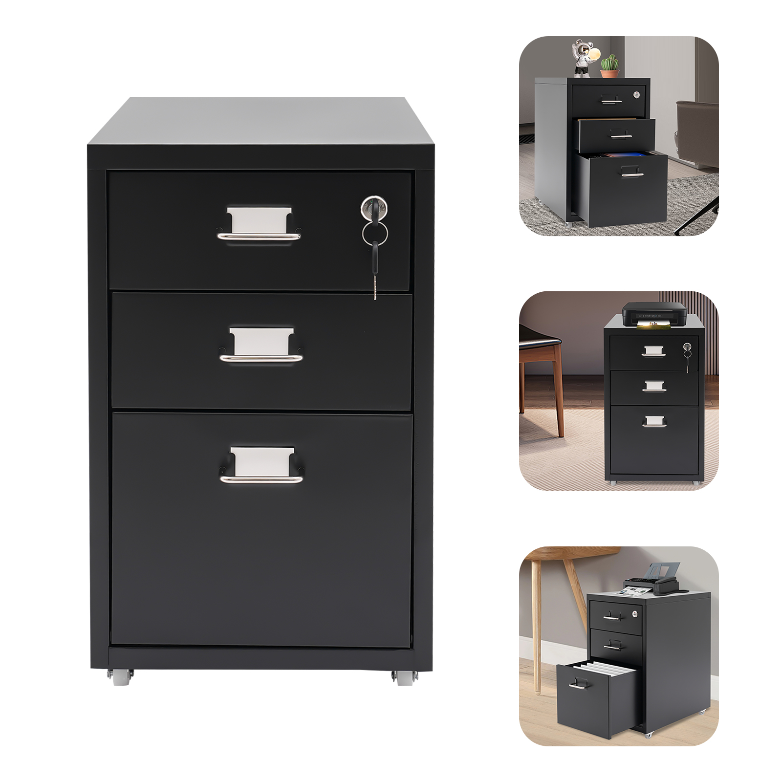 3 Tiers Rectangular Steel Vert - Office Furniture Hardware ulasan dan harga
