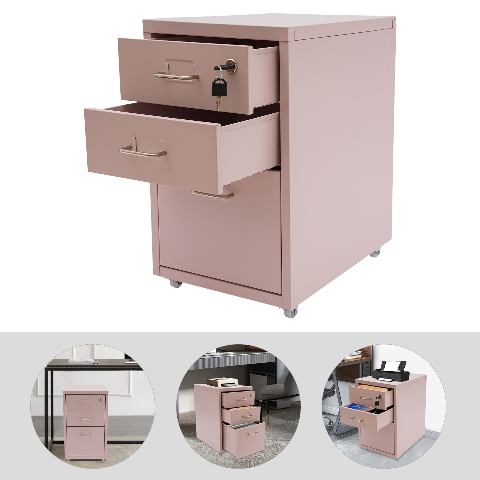 3 Tiers Rectangular Steel Vert - Office Furniture Hardware ulasan dan harga