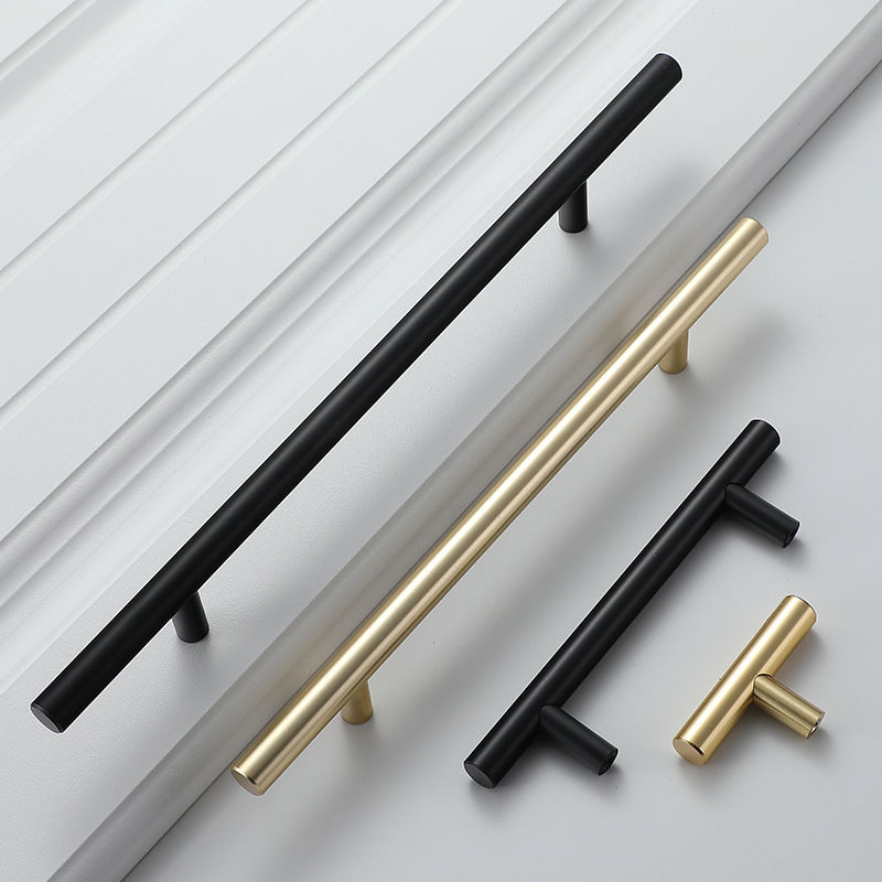 Modern Gold Brushed Straight C - Furniture Hardware Gold ulasan dan harga
