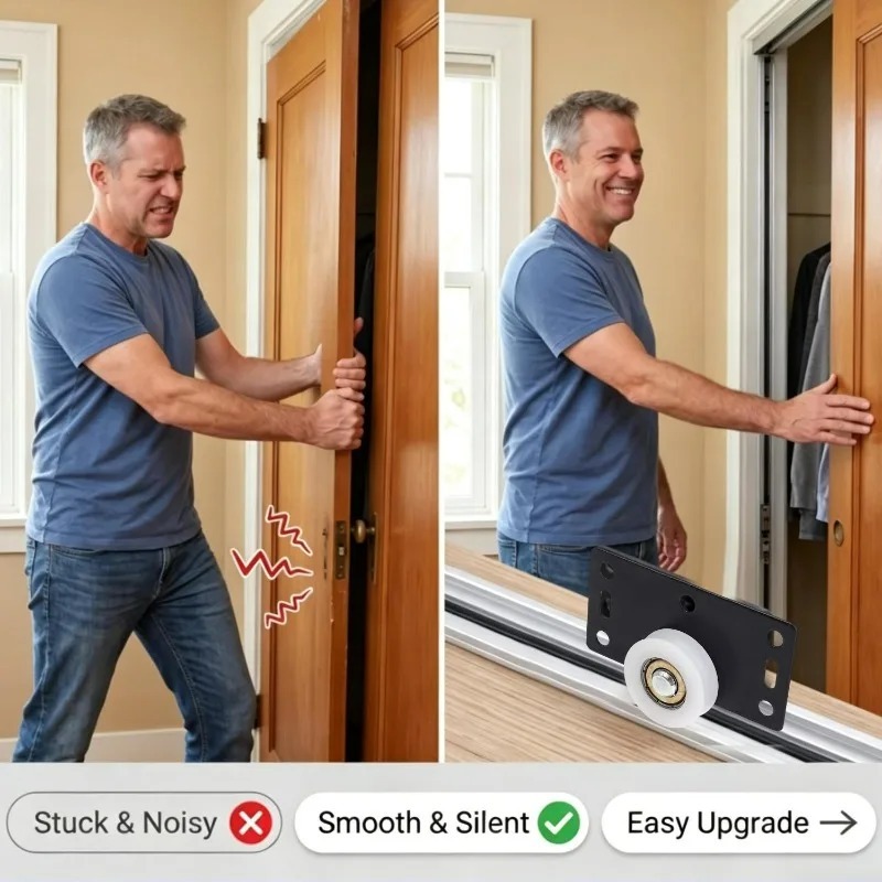 Silent Sliding Door Roller Nyl - Furniture Hardware Supplies ulasan dan harga