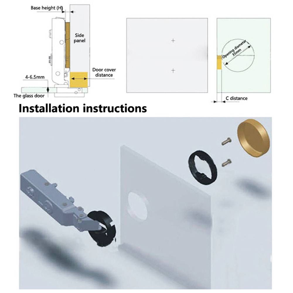 2PCS Useful No Hole Hardware W - Furniture Hardware Supplies ulasan dan harga