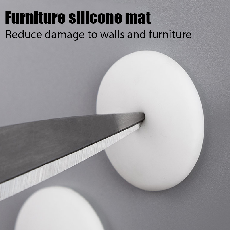 10pcs White Soft Silicone Wall - Door Stopper Heavy ulasan dan harga