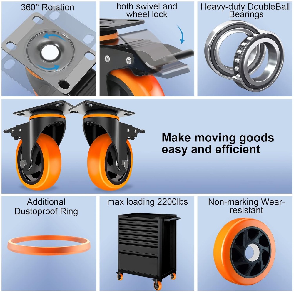 4 Inch Heavy Duty Caster Wheel - Furniture Hardware Kit ulasan dan harga