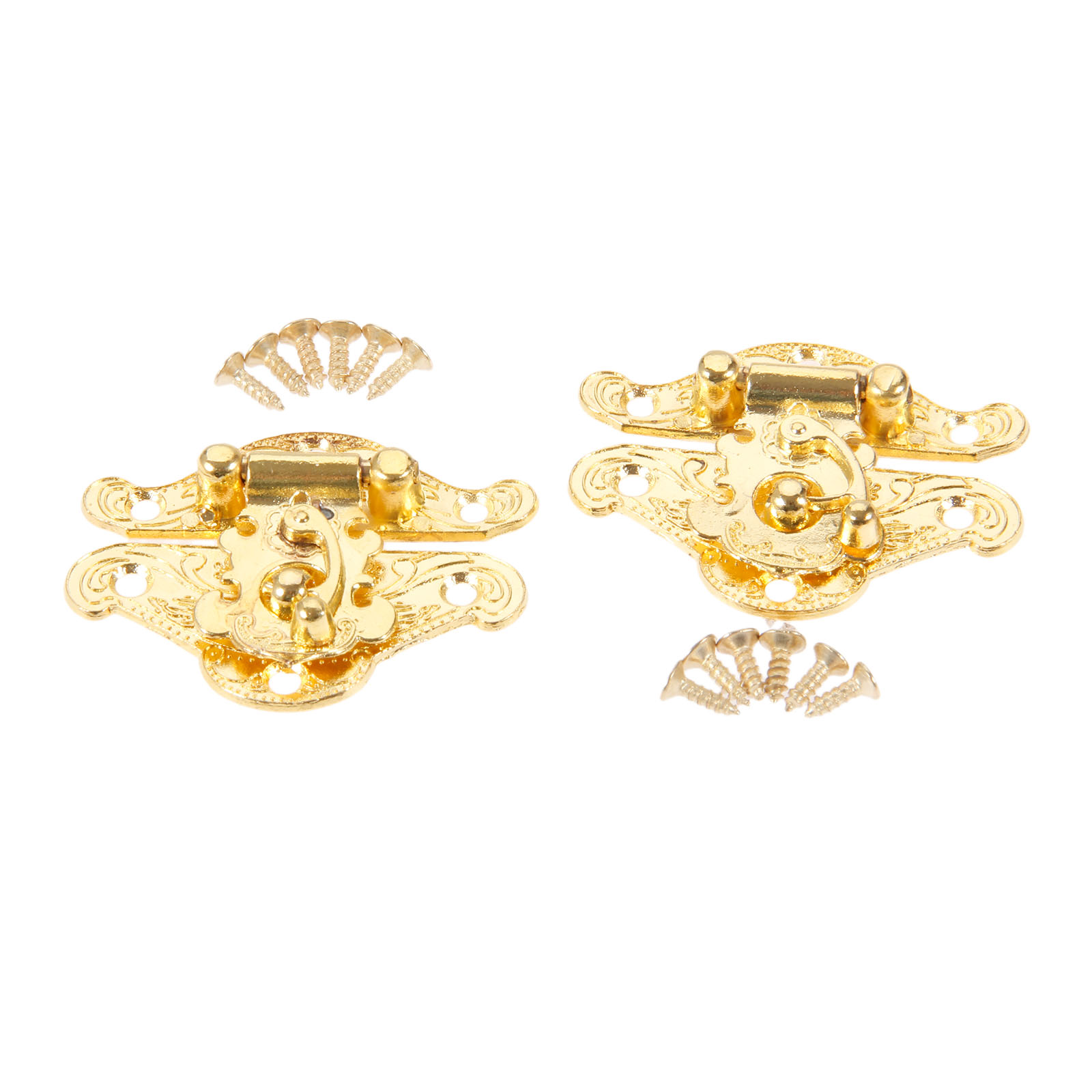 DRELD 2Pcs Antique Gold Box La - Furniture Hardware Latch ulasan dan harga