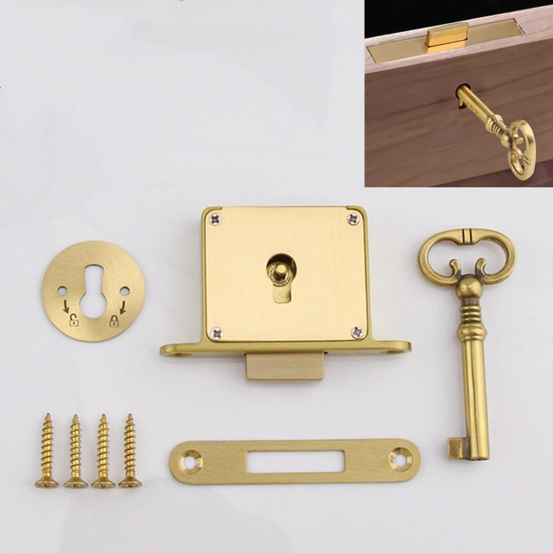 1PC Antique-style Drawer Lock  - Furniture Hardware Supplies ulasan dan harga