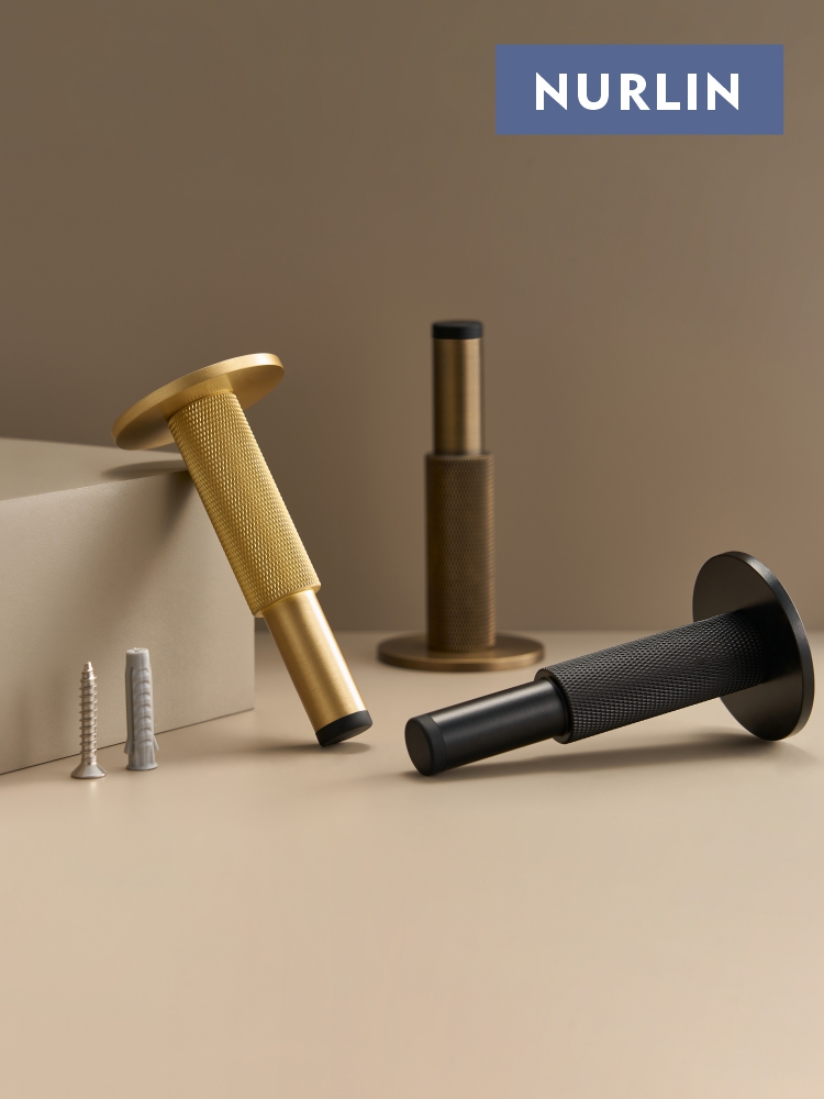 Nurlin Brass  Knurled Door Sto - Door Stopper Heavy ulasan dan harga