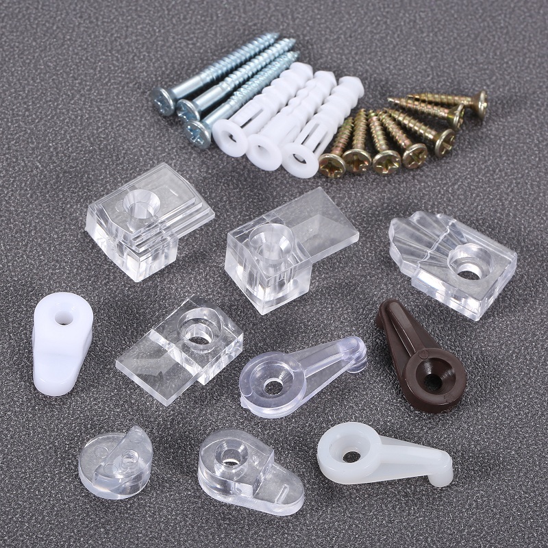 10Pcs Plastic Glass Retainer C - Furniture Hardware Connectors ulasan dan harga