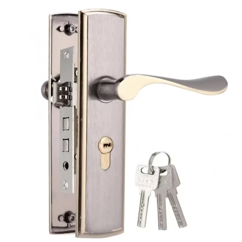 Gold Door Handle Lock Silent H - Furniture Hardware Gold ulasan dan harga