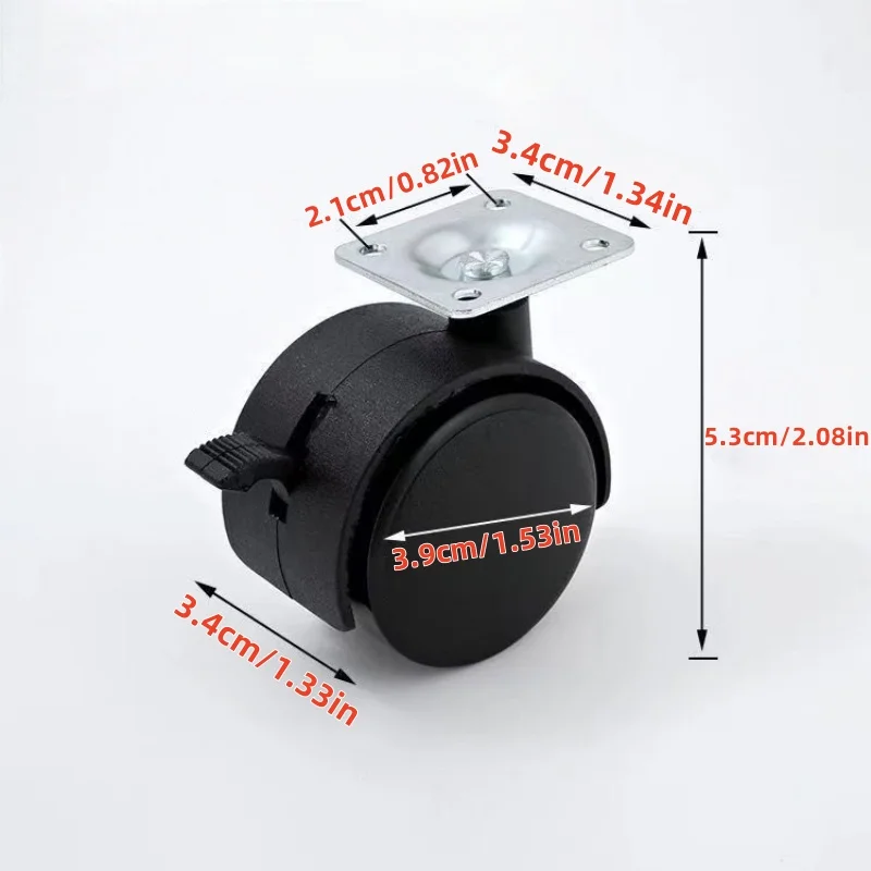 4pcs black plastic furniture w - Office Furniture Hardware ulasan dan harga
