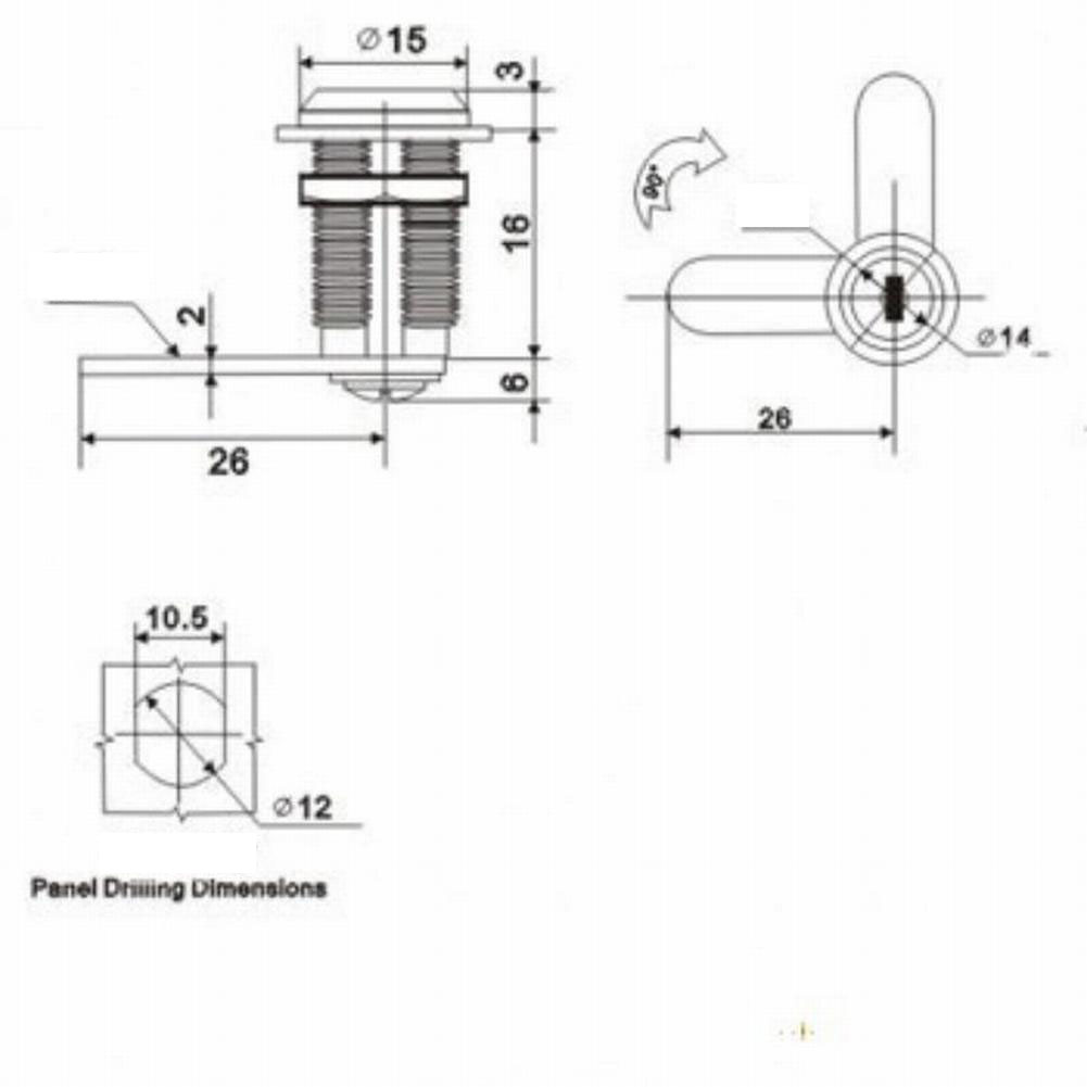 Metal Cylinder Lock Cabinet Lo - Furniture Hardware Cam Lock ulasan dan harga