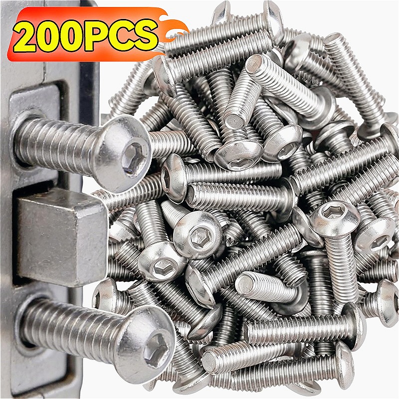 10/200pcs Stainless Steel Hex  - Furniture Hardware Supplies ulasan dan harga