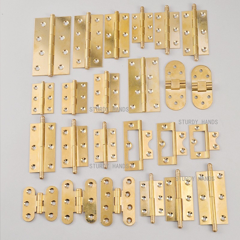 10pcs brass hinges, gold hinge - Furniture Hardware Gold ulasan dan harga