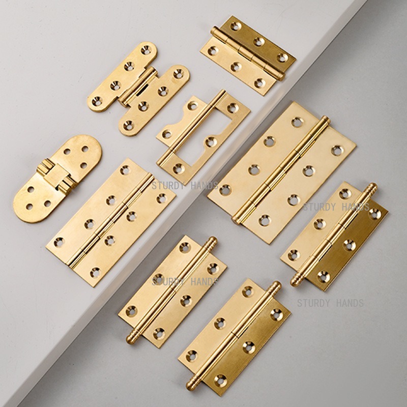 10pcs brass hinges, gold hinge - Furniture Hardware Gold ulasan dan harga