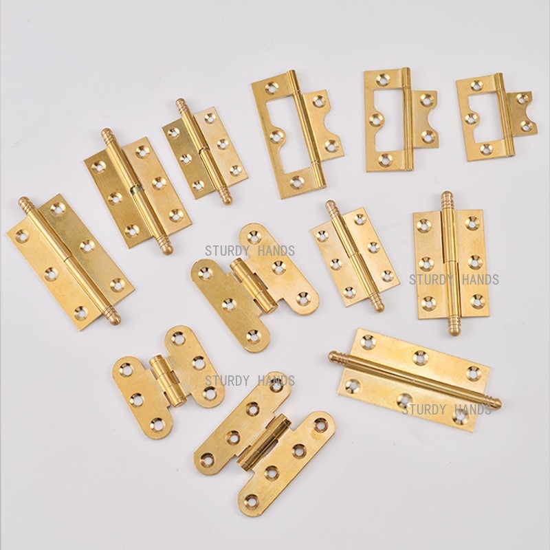 10pcs brass hinges, gold hinge - Furniture Hardware Gold ulasan dan harga