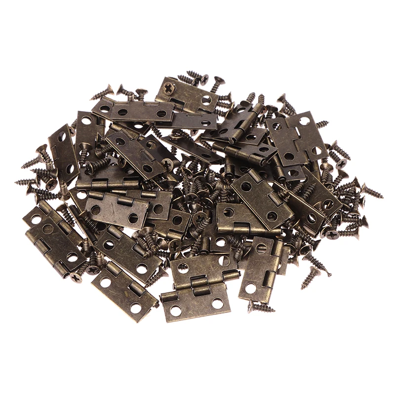 50pcs/box Hinges + 200 Screws  - Furniture Hardware Gold ulasan dan harga