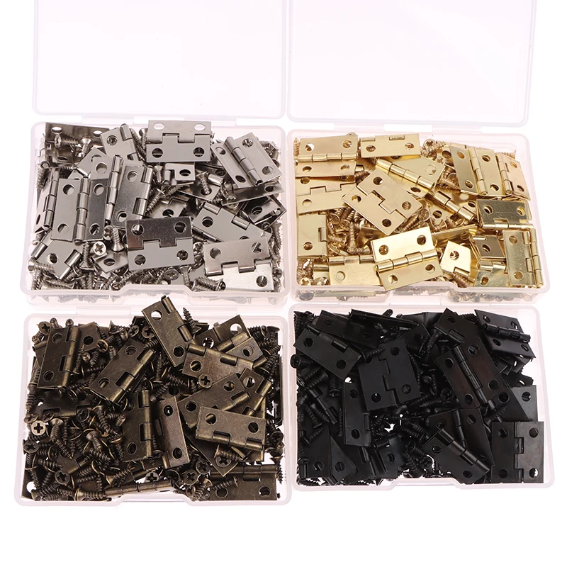50pcs/box Hinges + 200 Screws  - Furniture Hardware Gold ulasan dan harga