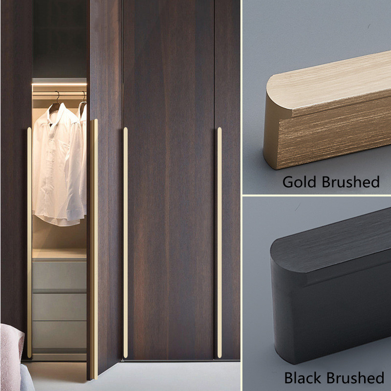 KK&FING 1PC Simple Gold Brushe - Furniture Hardware Gold ulasan dan harga