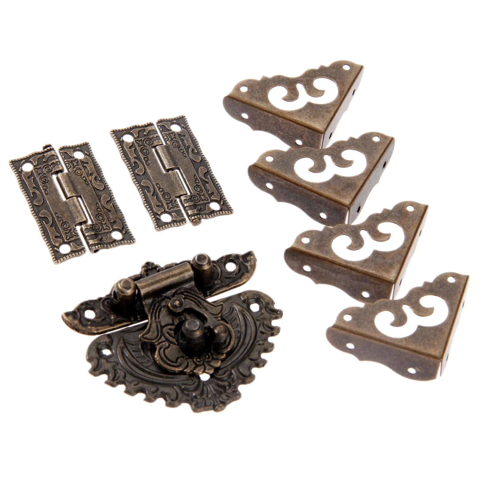 7pcs/set Antique Bronze Padloc - Furniture Hardware Latch ulasan dan harga