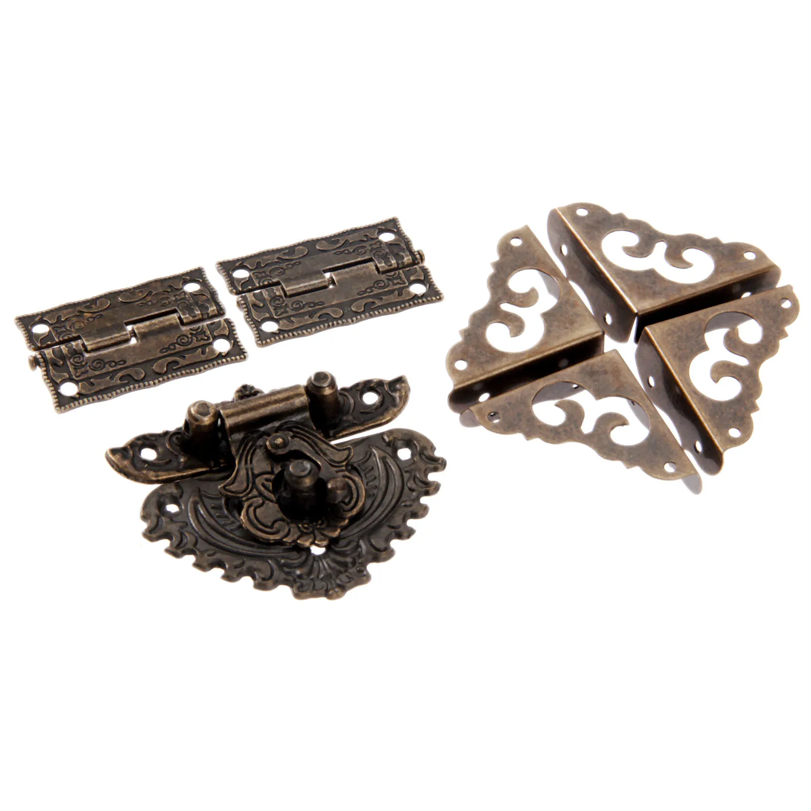 7pcs/set Antique Bronze Padloc - Furniture Hardware Latch ulasan dan harga