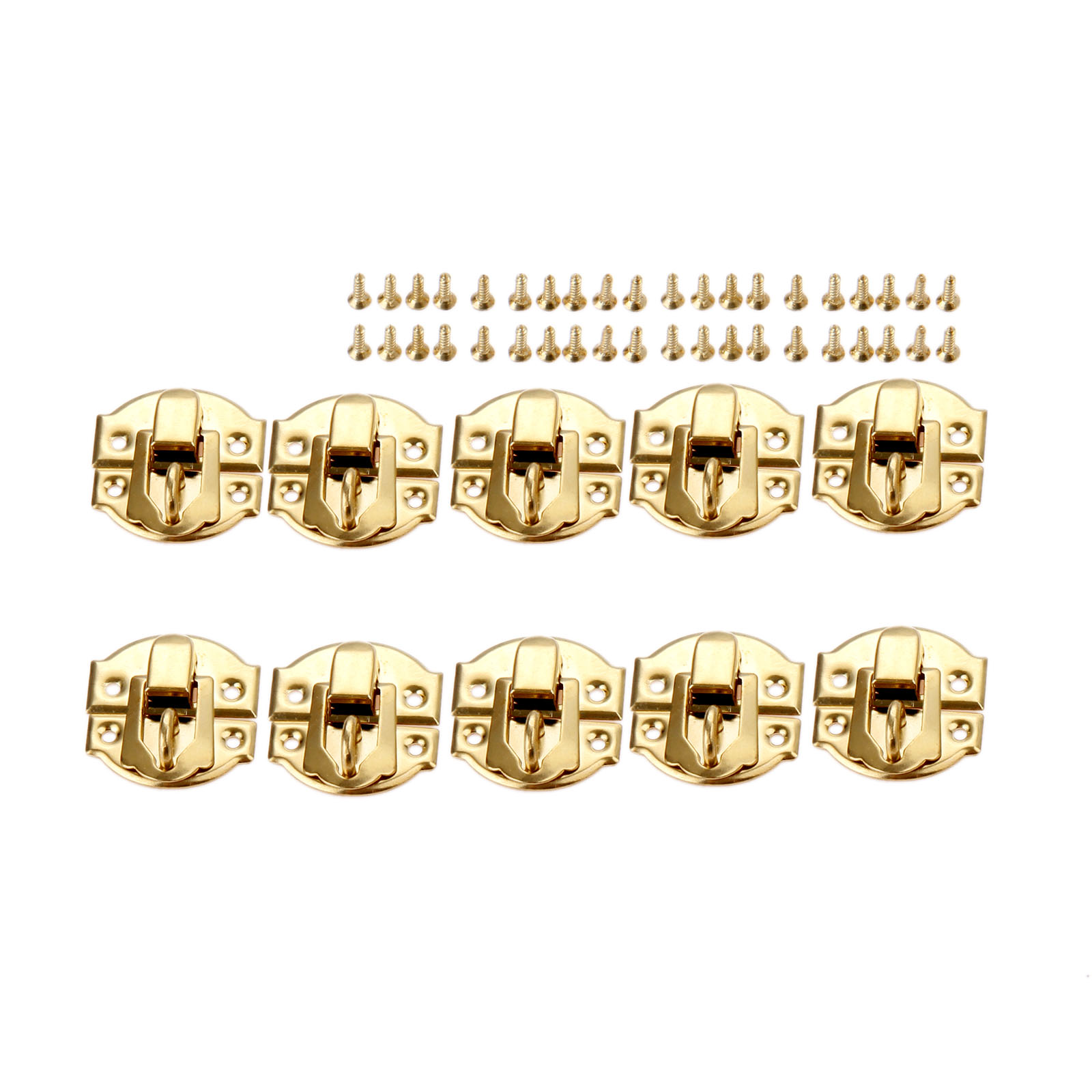 10pcs Golden Box Latch Clasps  - Furniture Hardware Latch ulasan dan harga