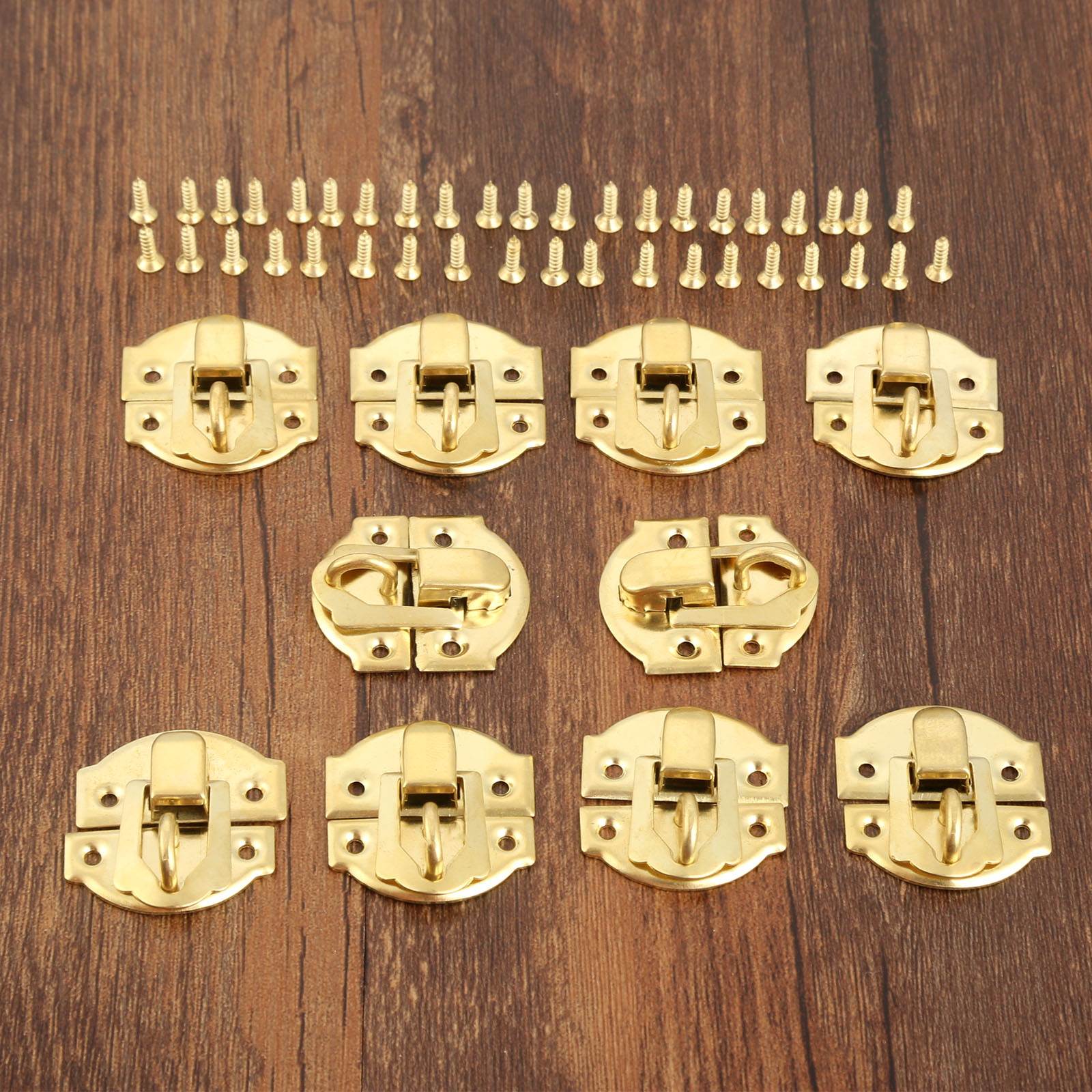 10pcs Golden Box Latch Clasps  - Furniture Hardware Latch ulasan dan harga