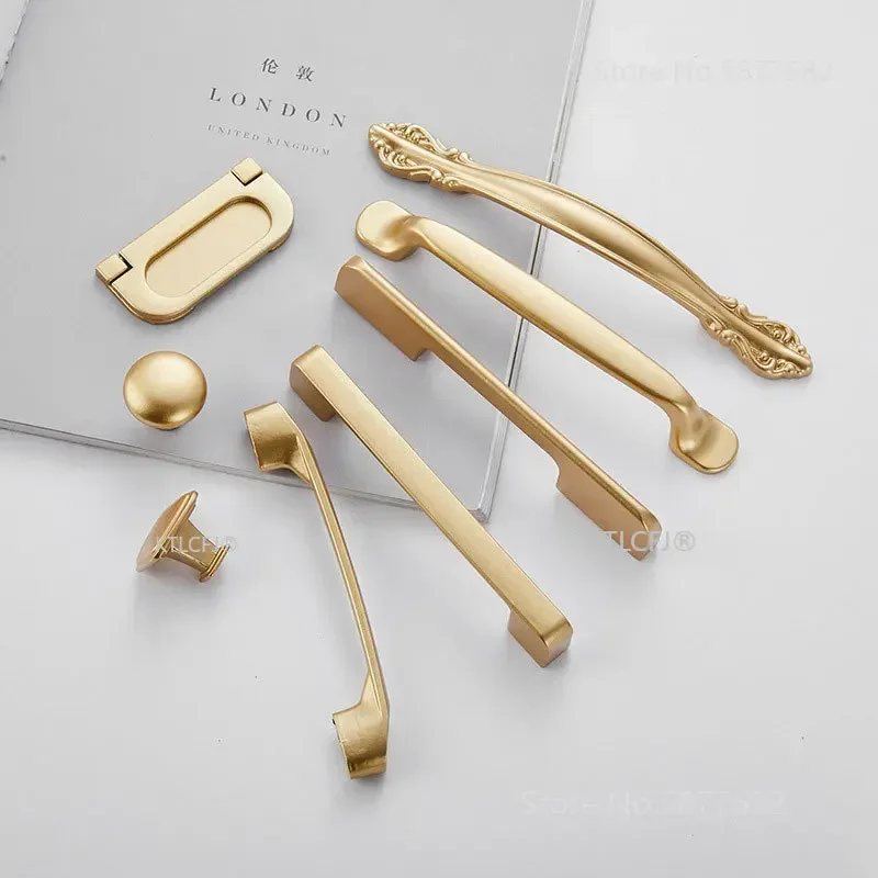 Kitchen Cupboard Knob Square U - Furniture Hardware Gold ulasan dan harga