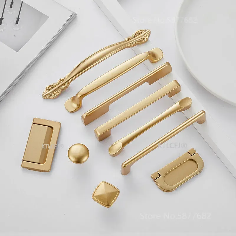 Kitchen Cupboard Knob Square U - Furniture Hardware Gold ulasan dan harga