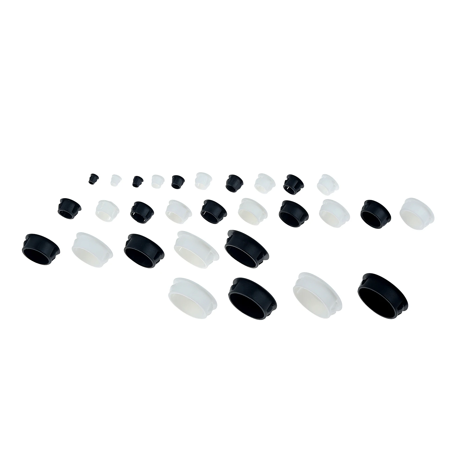50Pcs Black/White Round Plasti - Furniture Hardware Connectors ulasan dan harga