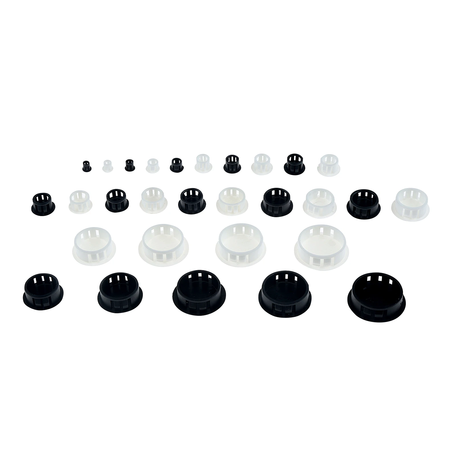 50Pcs Black/White Round Plasti - Furniture Hardware Connectors ulasan dan harga