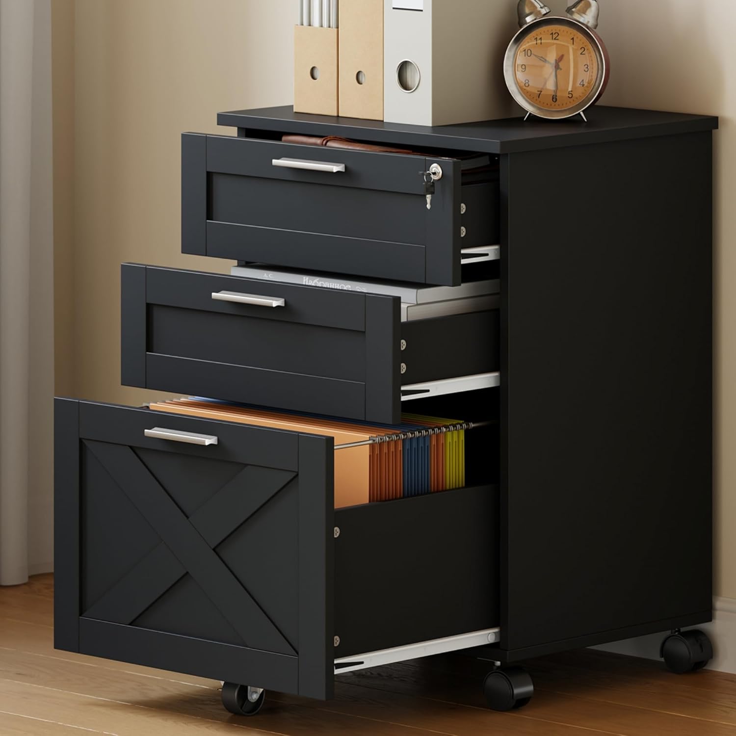 3-Drawer Rolling File Cabinet  - Office Furniture Hardware ulasan dan harga