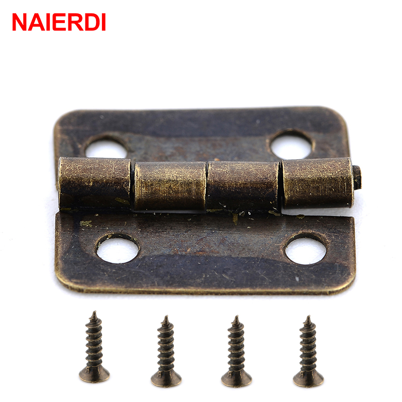 50PCS NAIERDI Antique Hinge Mi - Furniture Hardware Gold ulasan dan harga