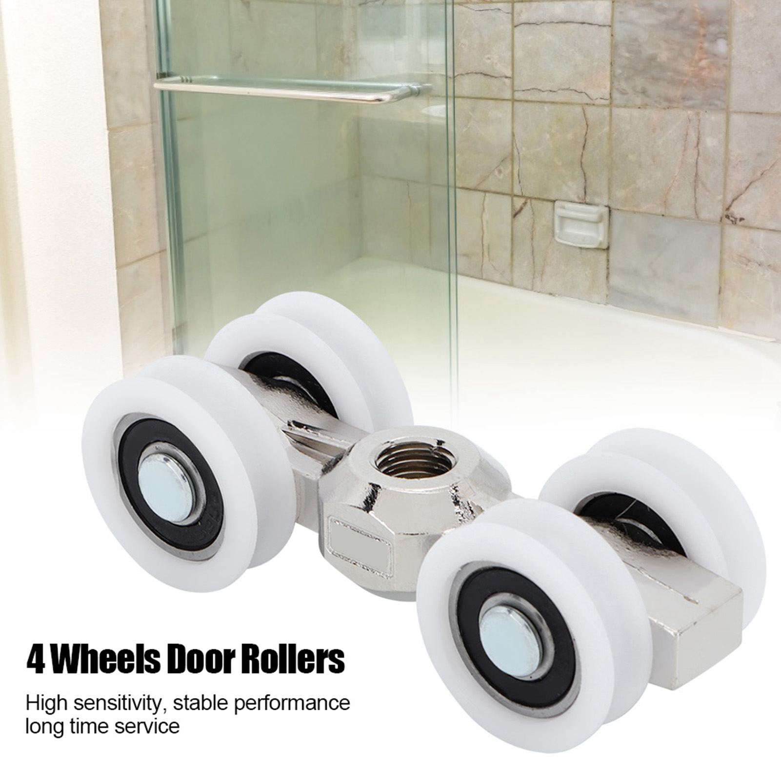 4 Wheels Sliding Door Roller B - Furniture Hardware Kit ulasan dan harga