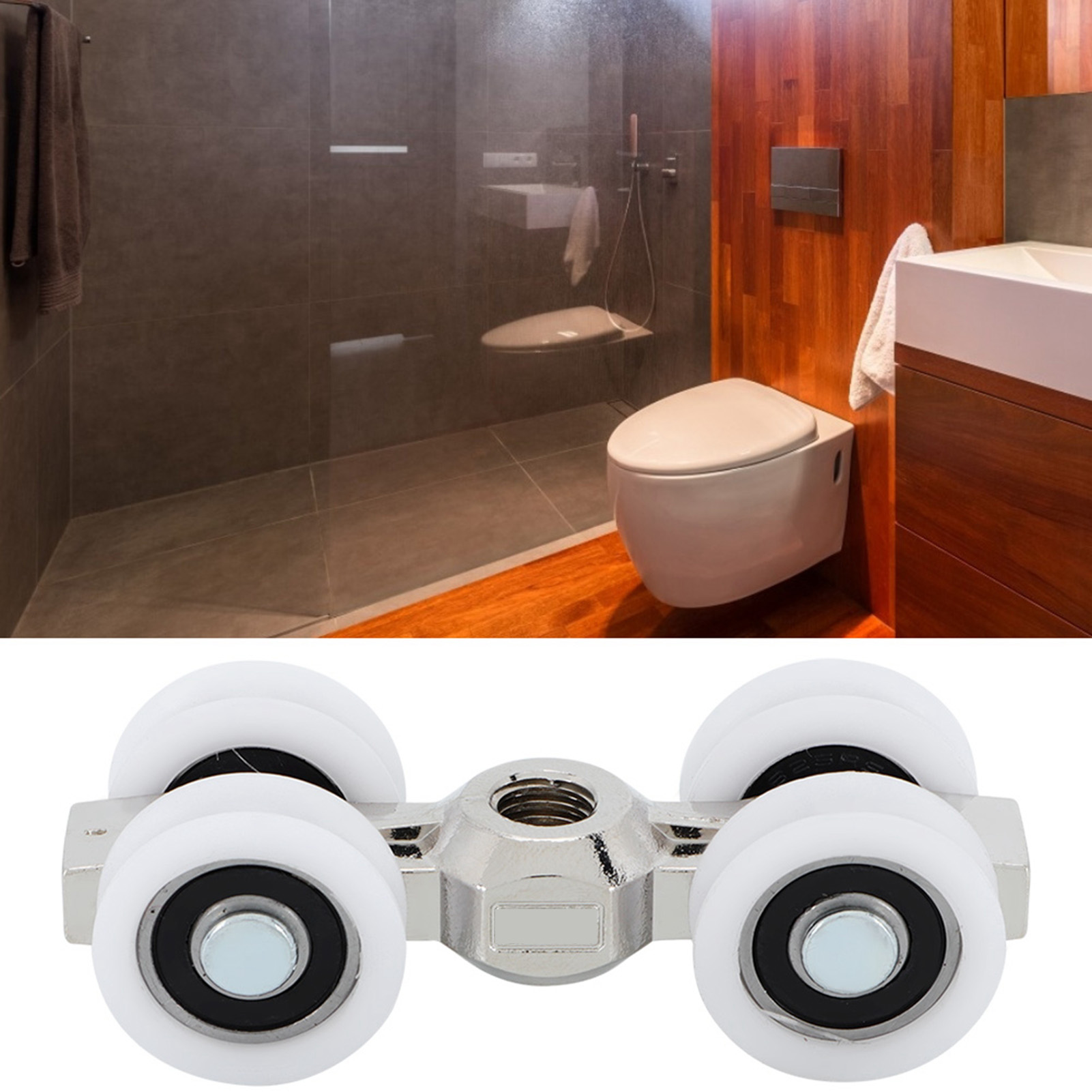 4 Wheels Sliding Door Roller B - Furniture Hardware Kit ulasan dan harga