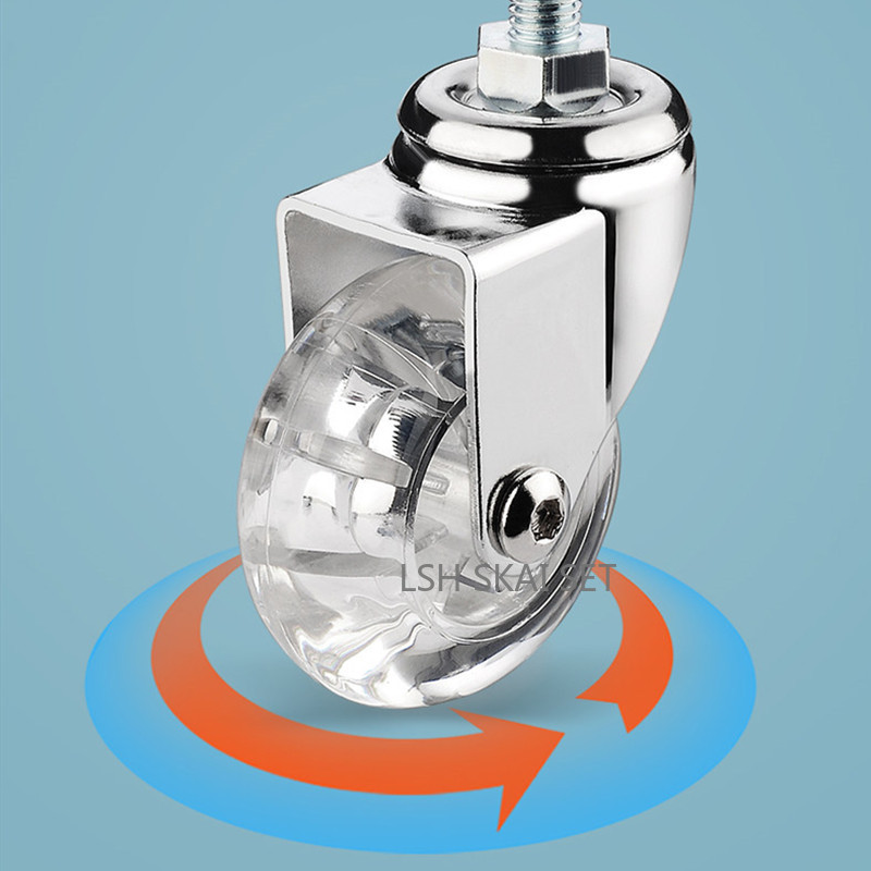 4Pc/1.5 Inch Transparent PU Th - Office Furniture Hardware ulasan dan harga