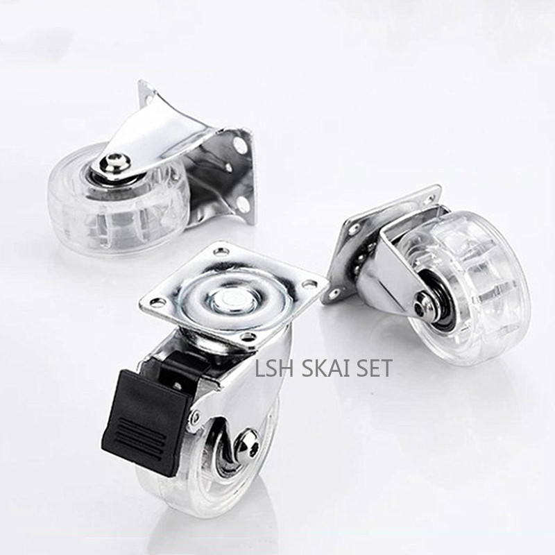 4Pc/1.5 Inch Transparent PU Th - Office Furniture Hardware ulasan dan harga