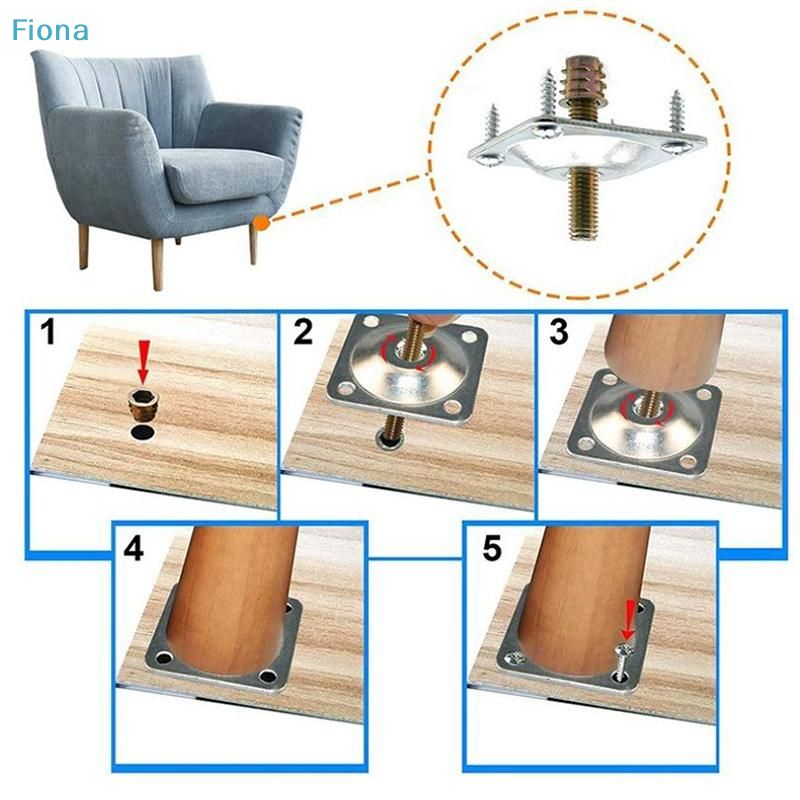 ✔Furniture Leg Mounting Plates - Furniture Hardware Kit ulasan dan harga